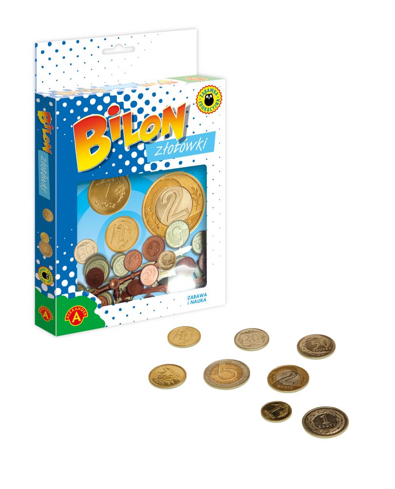 Złotówki Bilon – zestaw 36 plastikowych monet edukacyjnych ALEXANDER GRY
