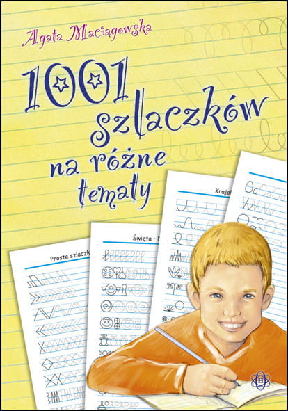 Okładka książki 1001 szlaczków na różne tematy HARMONIA – ćwiczenia grafomotoryczne dla dzieci