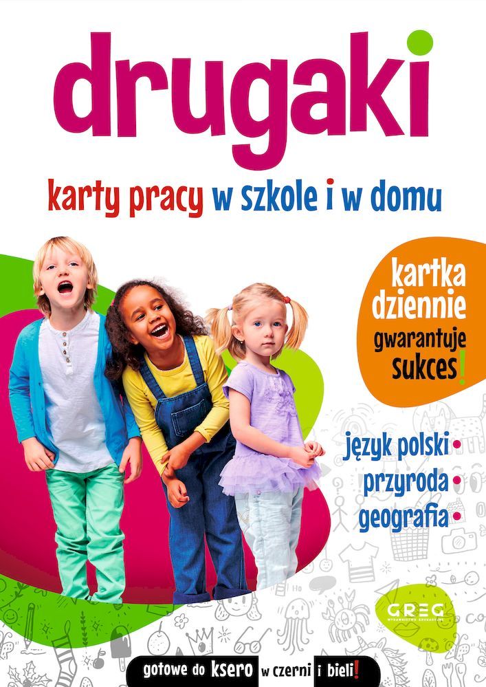 Okładka Drugaki. Karty pracy w szkole i w domu klasa 2 GREG