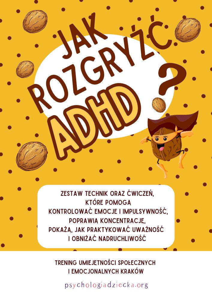Zestaw kart pracy Jak rozgryźć ADHD? psychologiadziecka.org dla dzieci 8-12 lat