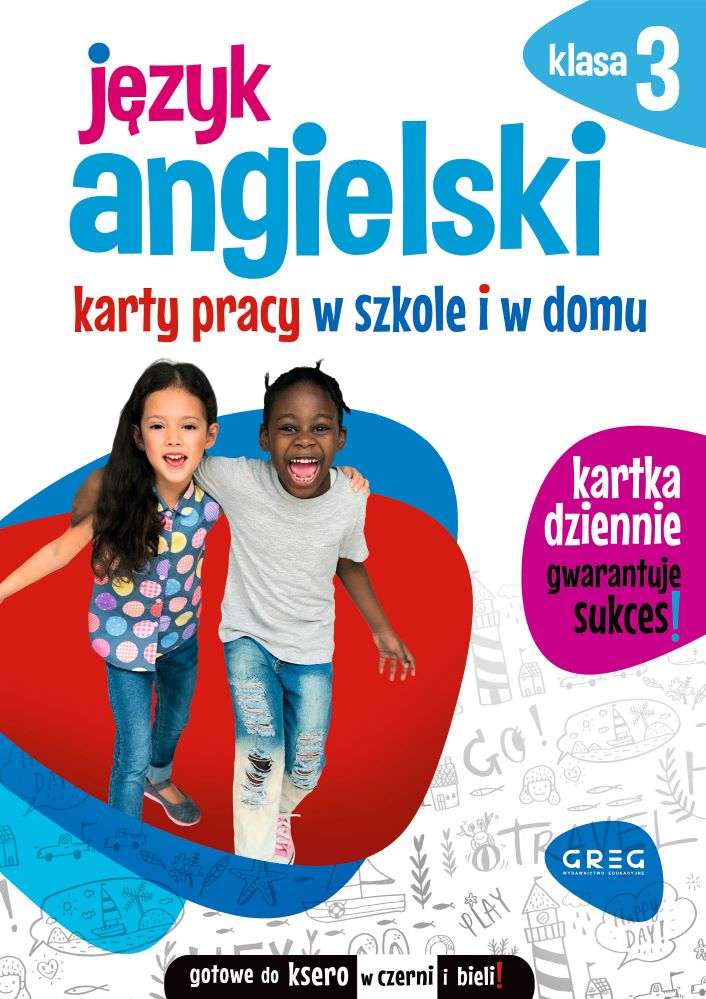 Język angielski – karty pracy klasa 3 GREG okładka książki edukacyjnej