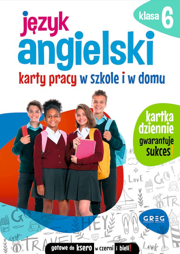 Język angielski – karty pracy dla klasy 6 GREG, format 290x205x1 mm, okładka miękka