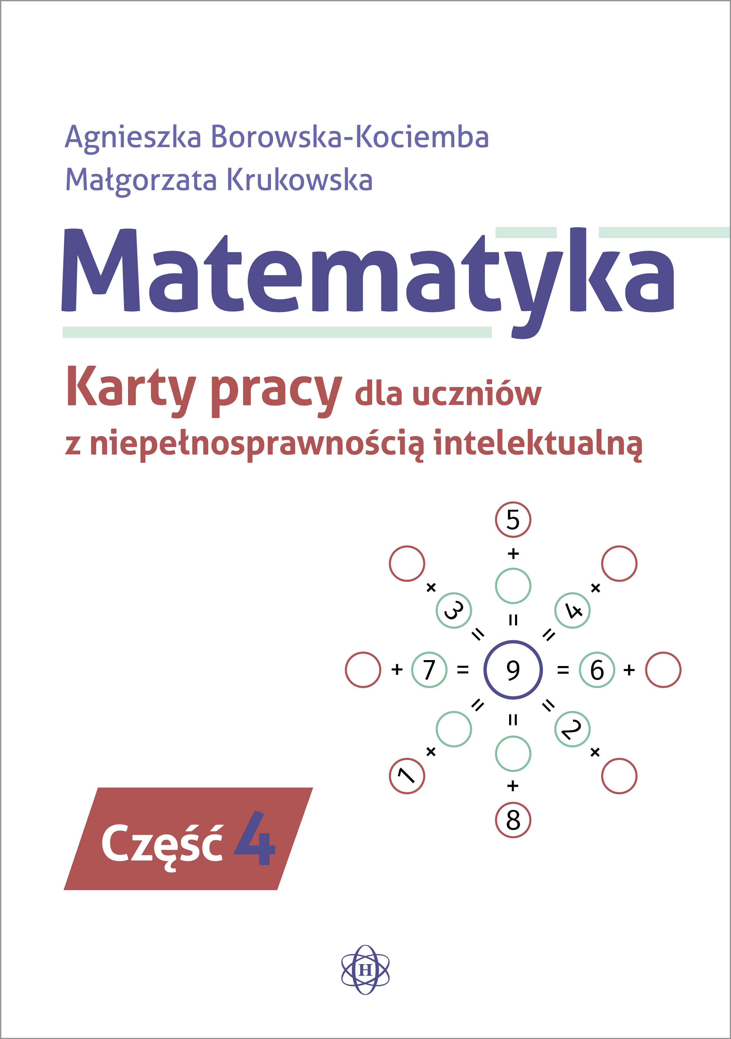 Matematyka. Karty pracy dla uczniów z niepełnosprawnością intelektualną część 4 – okładka Harmonia podręczniki
