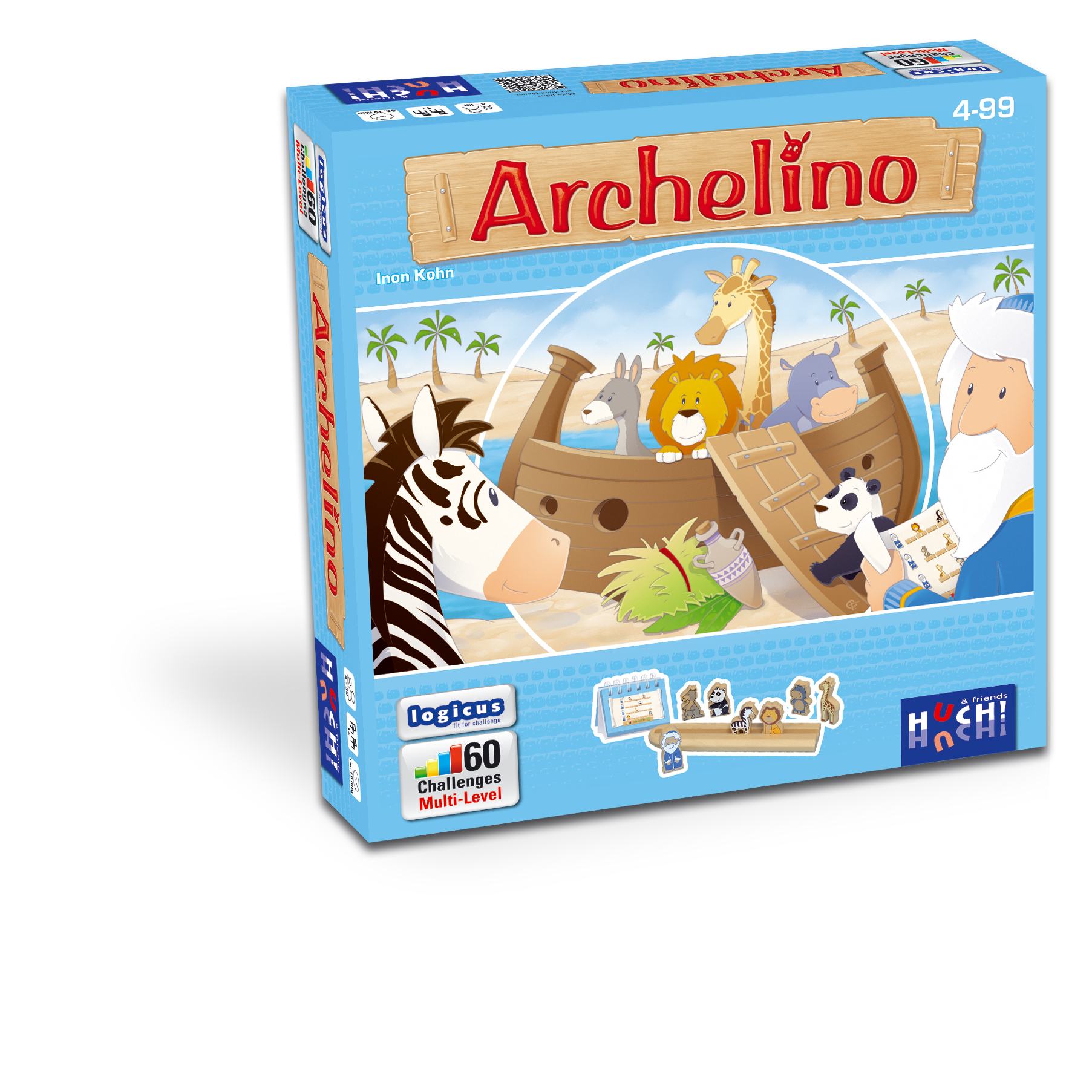 Drewniane zwierzęta do gry Archelino na planszy 245x245 mm