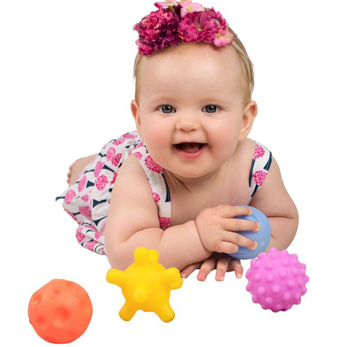 Zestaw piłeczek sensorycznych SMILY PLAY 180x180 mm różne faktury