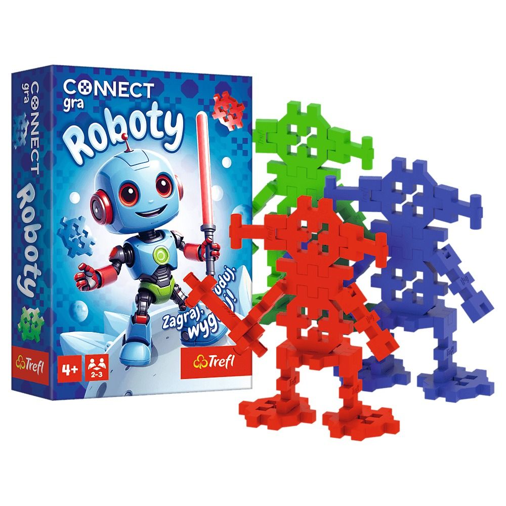 Connect Roboty gra konstrukcyjna Trefl PAP zestaw klocków