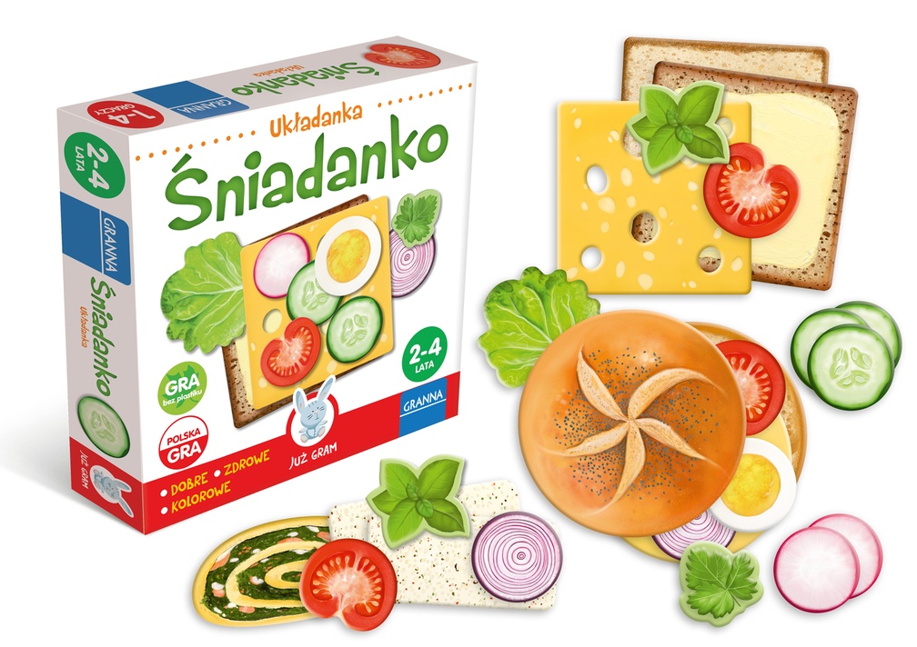 Układanka edukacyjna Śniadanko GRANNA z elementami jedzenia