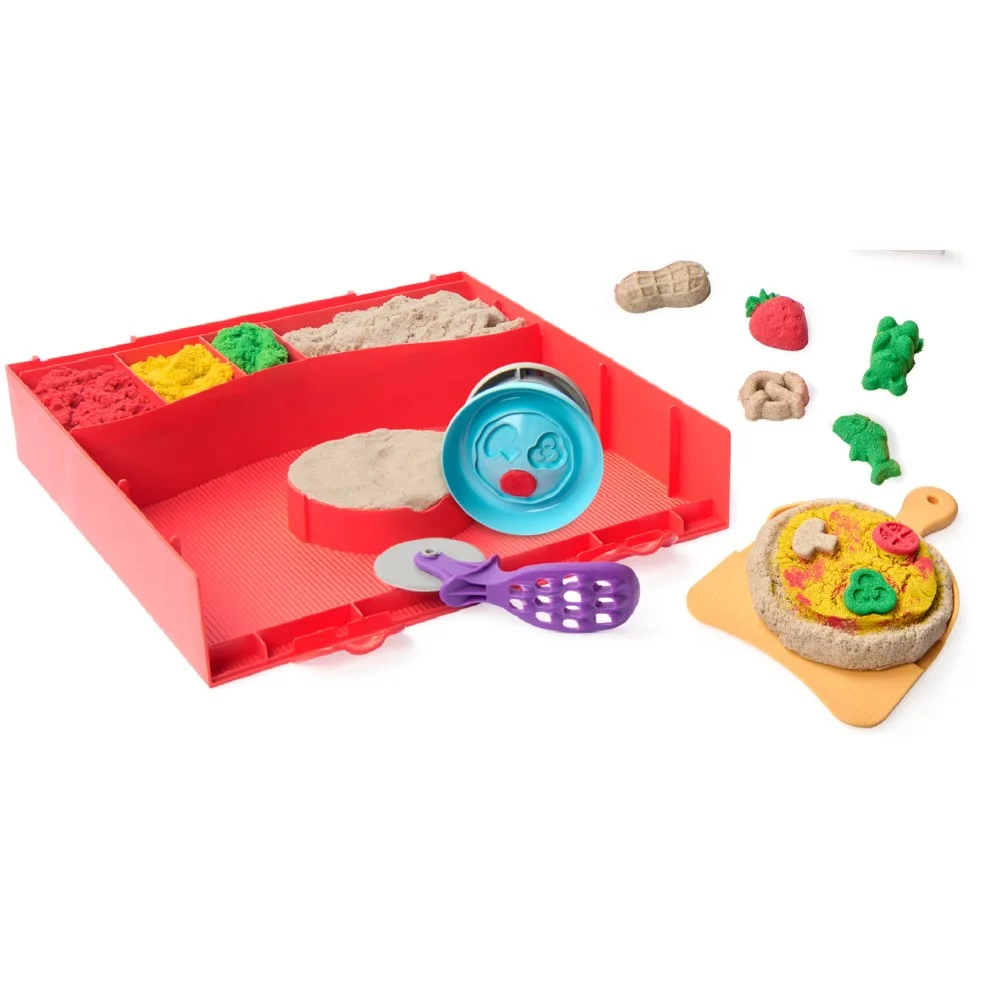 Akcesoria do piasku kinetycznego Kinetic Sand SquishPizza Spin Master - formowanie dodatków do pizzy