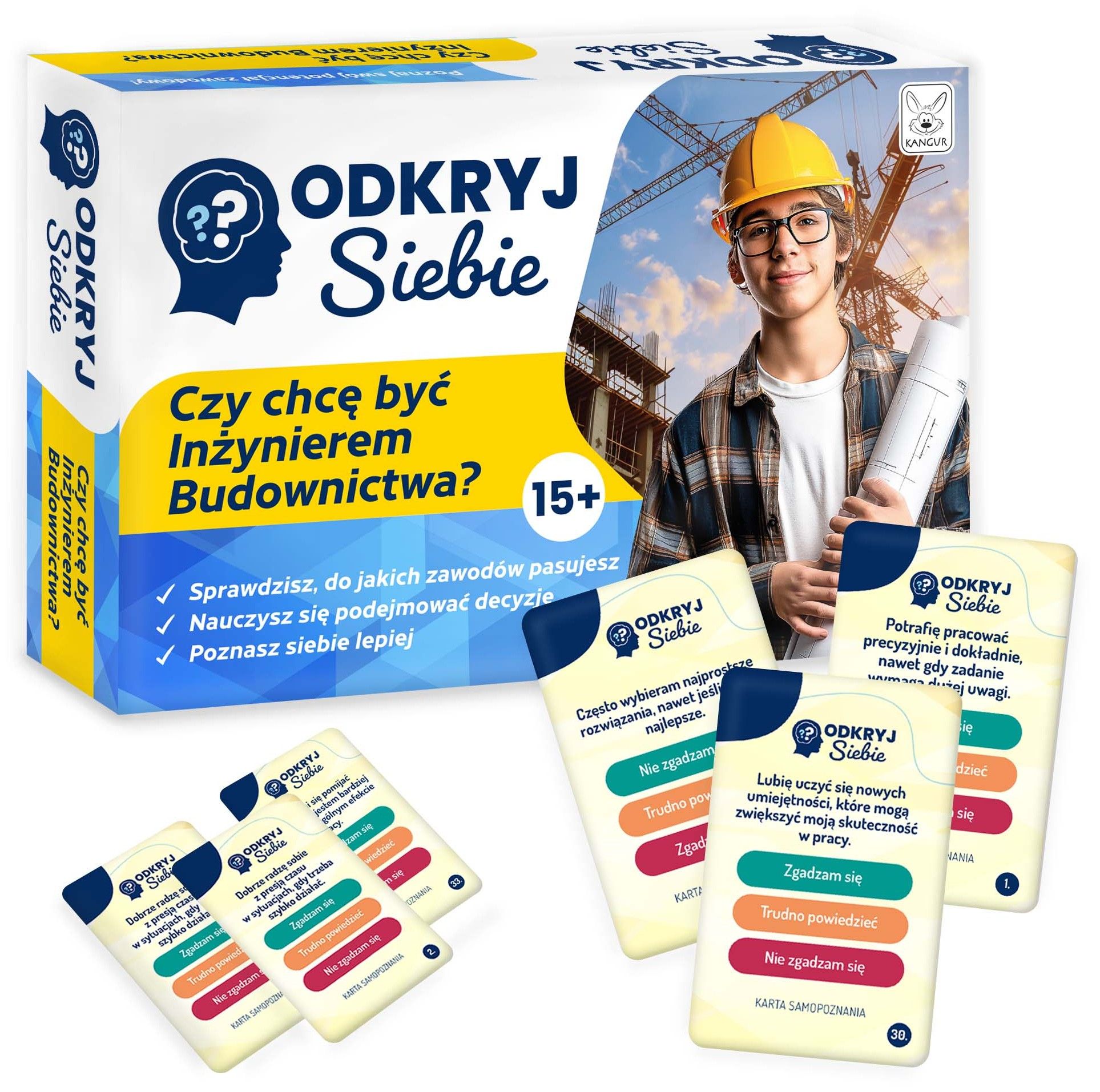 Gra edukacyjna Odkryj Siebie Czy chcę być Inżynierem Budownictwa KANGUR