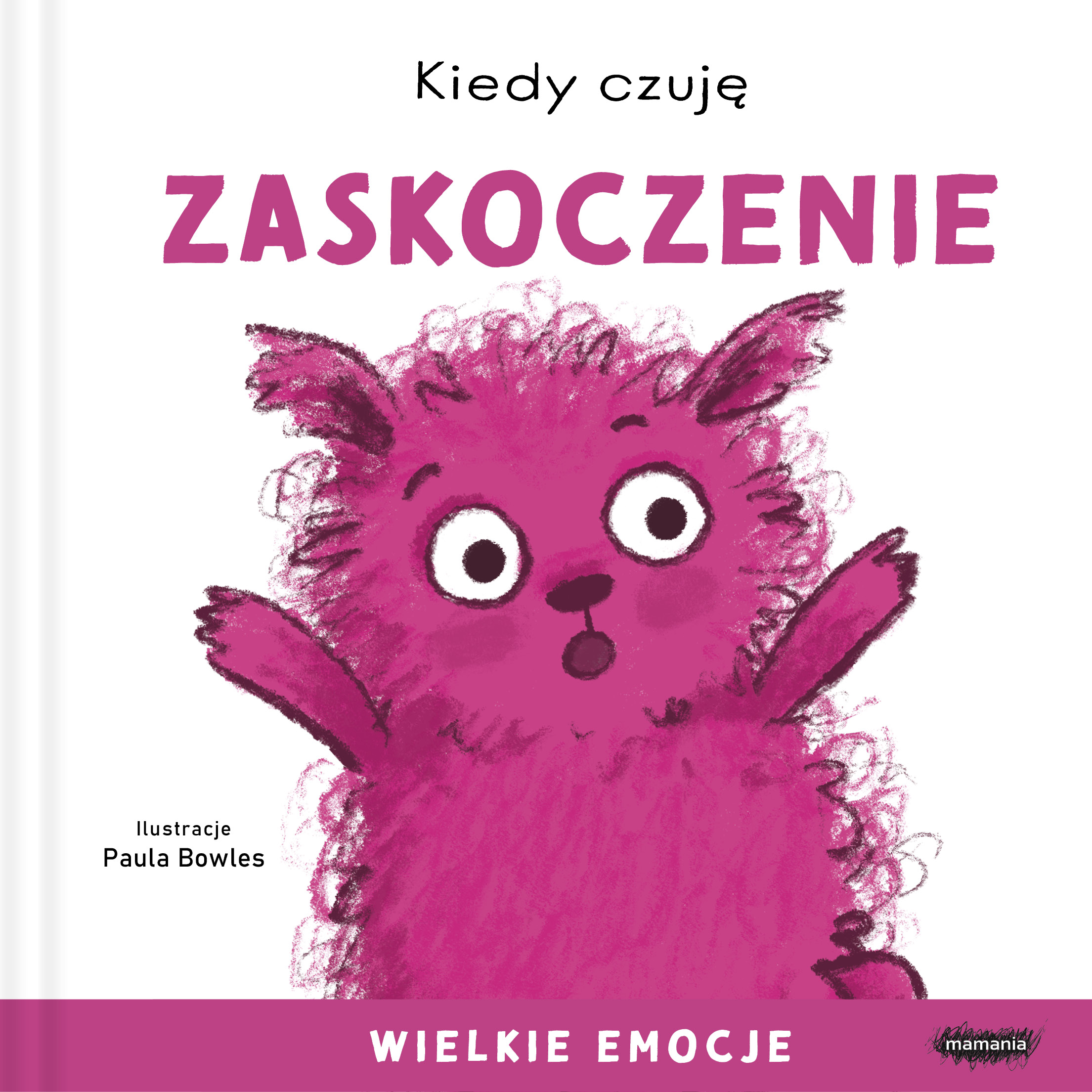 Kartonowa książka o emocji zaskoczenia MAMANIA 18 x 18 cm