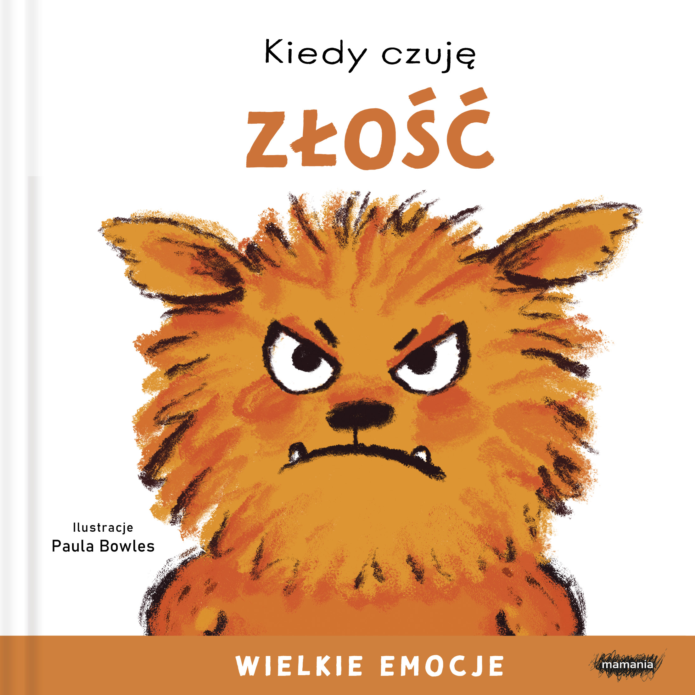 Kartonowa książka o emocji złości dla dzieci MAMANIA 18 × 18 cm