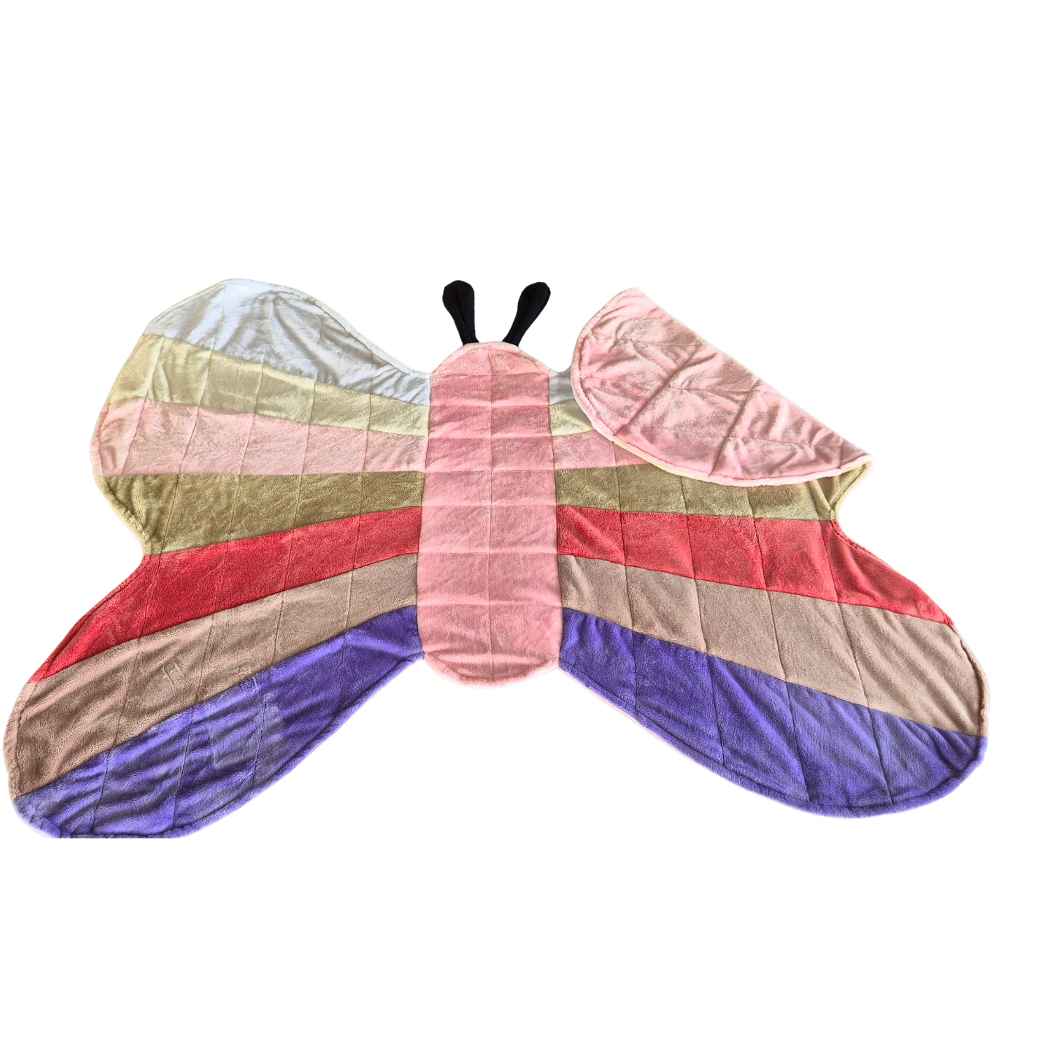 Koc Obciążeniowy Motyl - miękka tkanina minky i granulat szklany dla komfortu wyciszenia