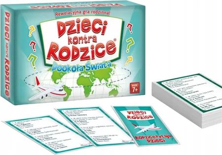 Karty do gry Dzieci kontra Rodzice Dookoła Świata – pytania i instrukcja