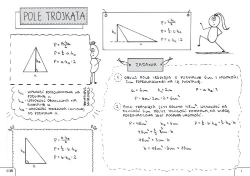 Zestaw kart pracy Matematyka z graficznymi notatkami – przykładowe strony z zadaniami i rozwiązaniami