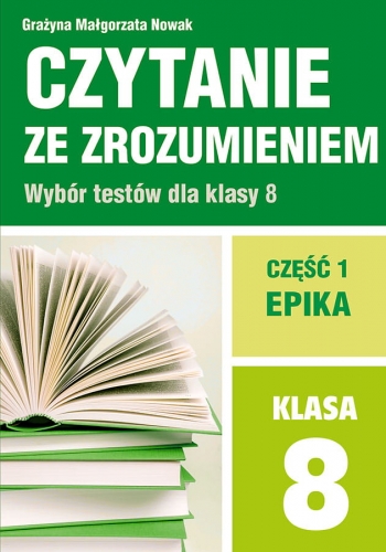 Czytanie ze zrozumieniem dla klasy 8 WIR – okładka książki z testami