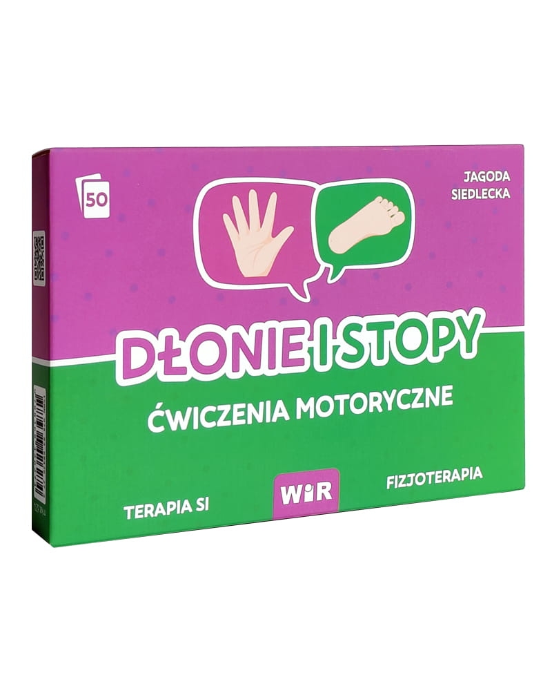 Zestaw 50 kart z ćwiczeniami motorycznymi do terapii ręki i stopy Wir (T)