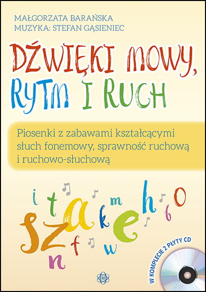 Książka i płyta CD Dźwięki mowy, rytm i ruch HARMONIA z piosenkami i zabawami edukacyjnymi