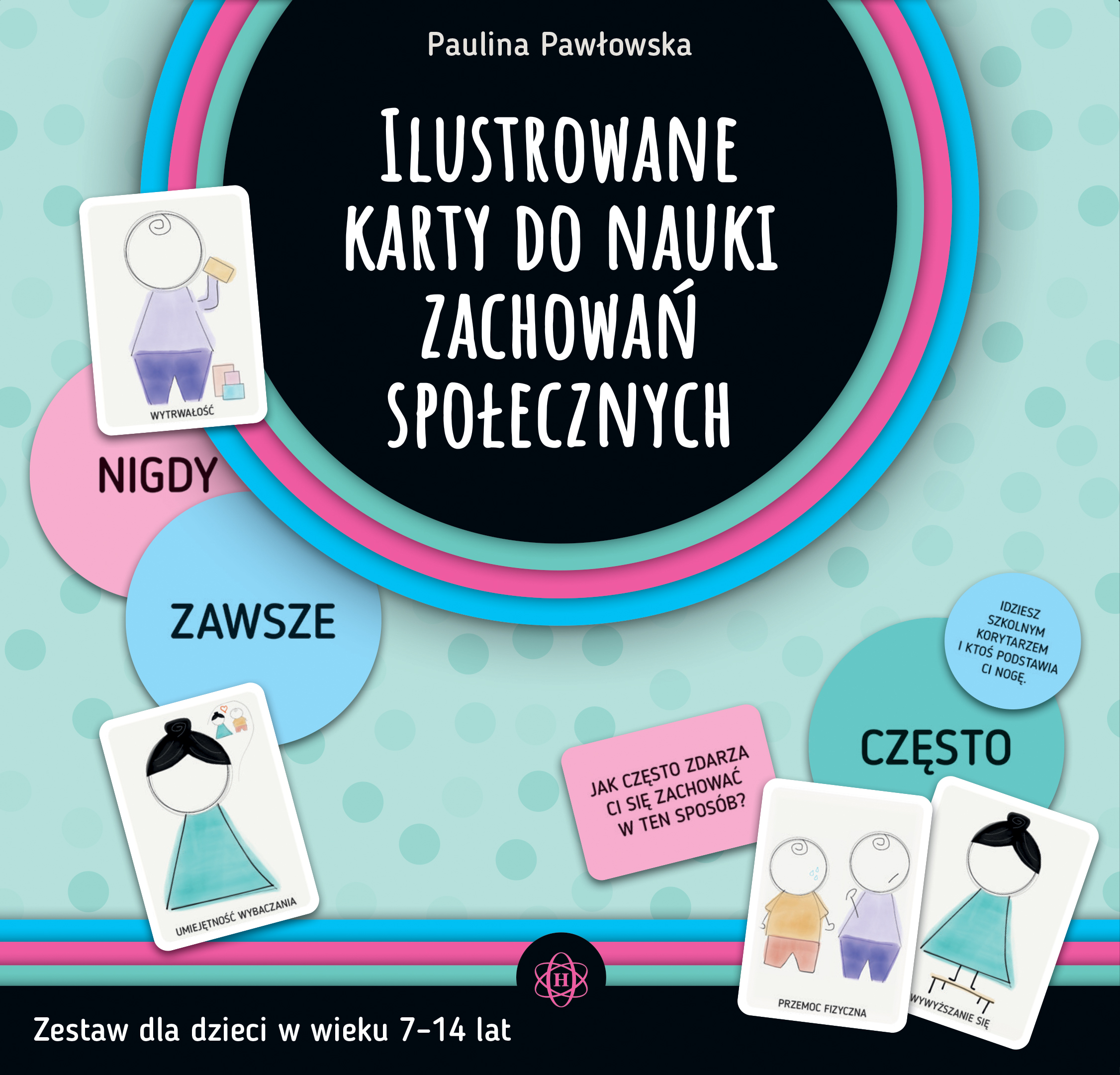 Ilustrowane karty do nauki zachowań społecznych HARMONIA - kolorowe karty edukacyjne dla dzieci 7–14 lat