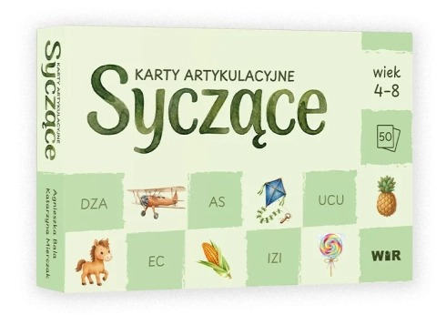 Karty artykulacyjne Syczące – zestaw 50 kart do ćwiczeń głosek s, z, c, dz dla dzieci 4–8 lat marki Wir (T)