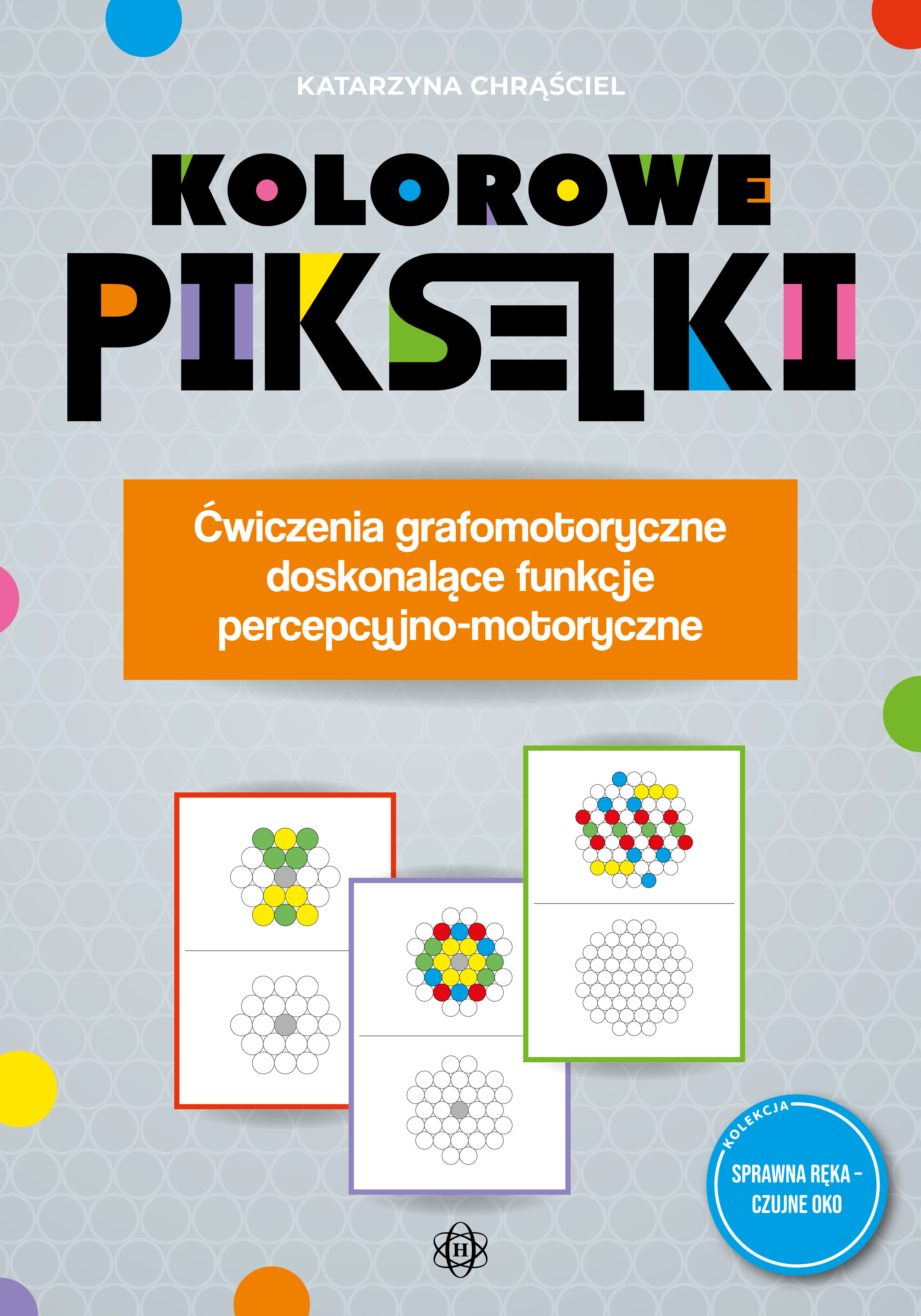Kolorowe pikselki ćwiczenia grafomotoryczne HARMONIA – książka z kolorowymi wzorami dla dzieci