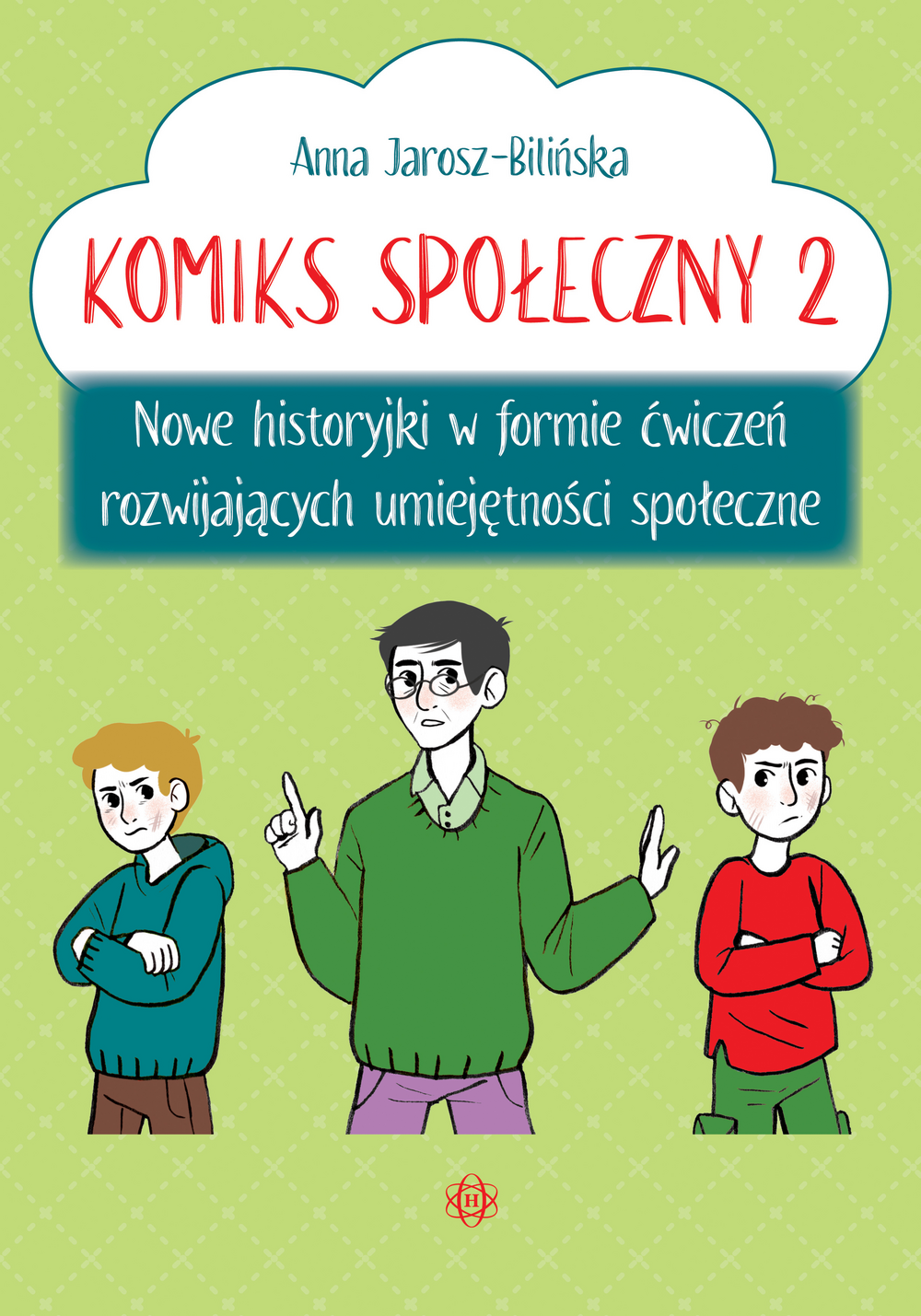 Komiks społeczny 2 HARMONIA – okładka książki edukacyjnej z zadaniami społecznymi dla dzieci 7-13 lat