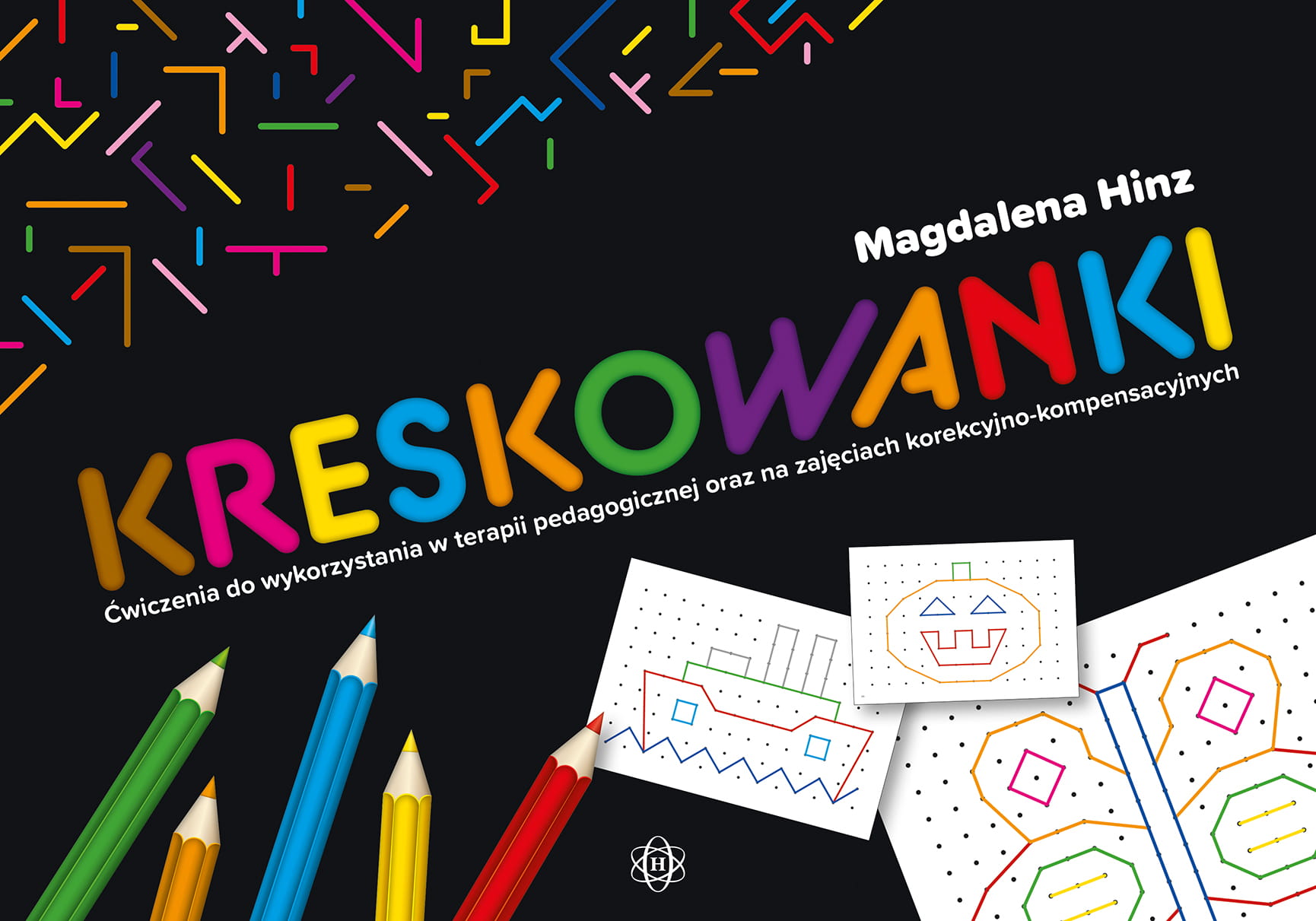 Okładka książki Kreskowanki ćwiczenia grafomotoryczne HARMONIA