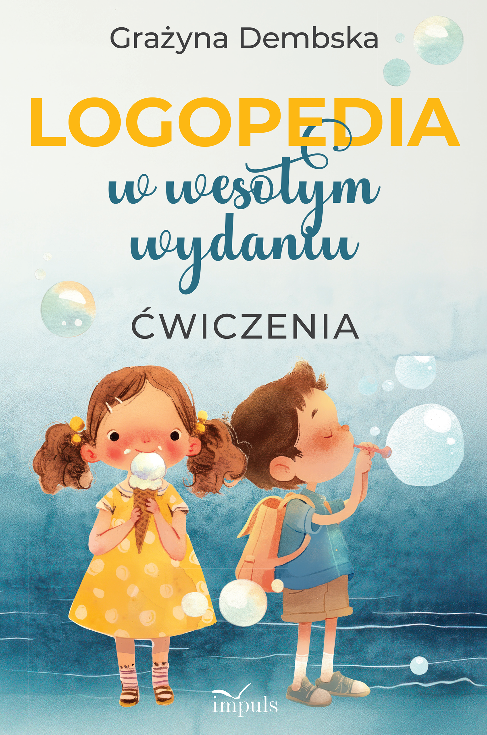 Okładka książki Logopedia w wesołym wydaniu IMPULS wspierającej rozwój mowy dzieci
