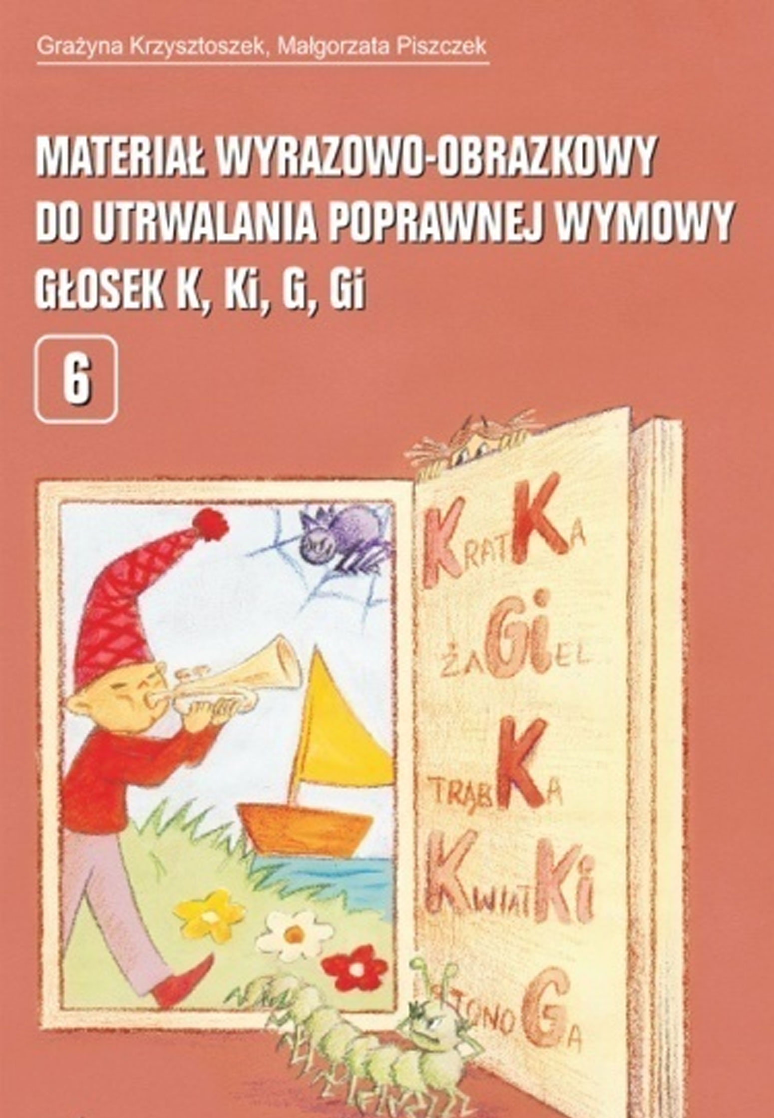 Materiał wyrazowo-obrazkowy do ćwiczeń wymowy głosek k, ki, g, gi IMPULS format 280x190x6 mm