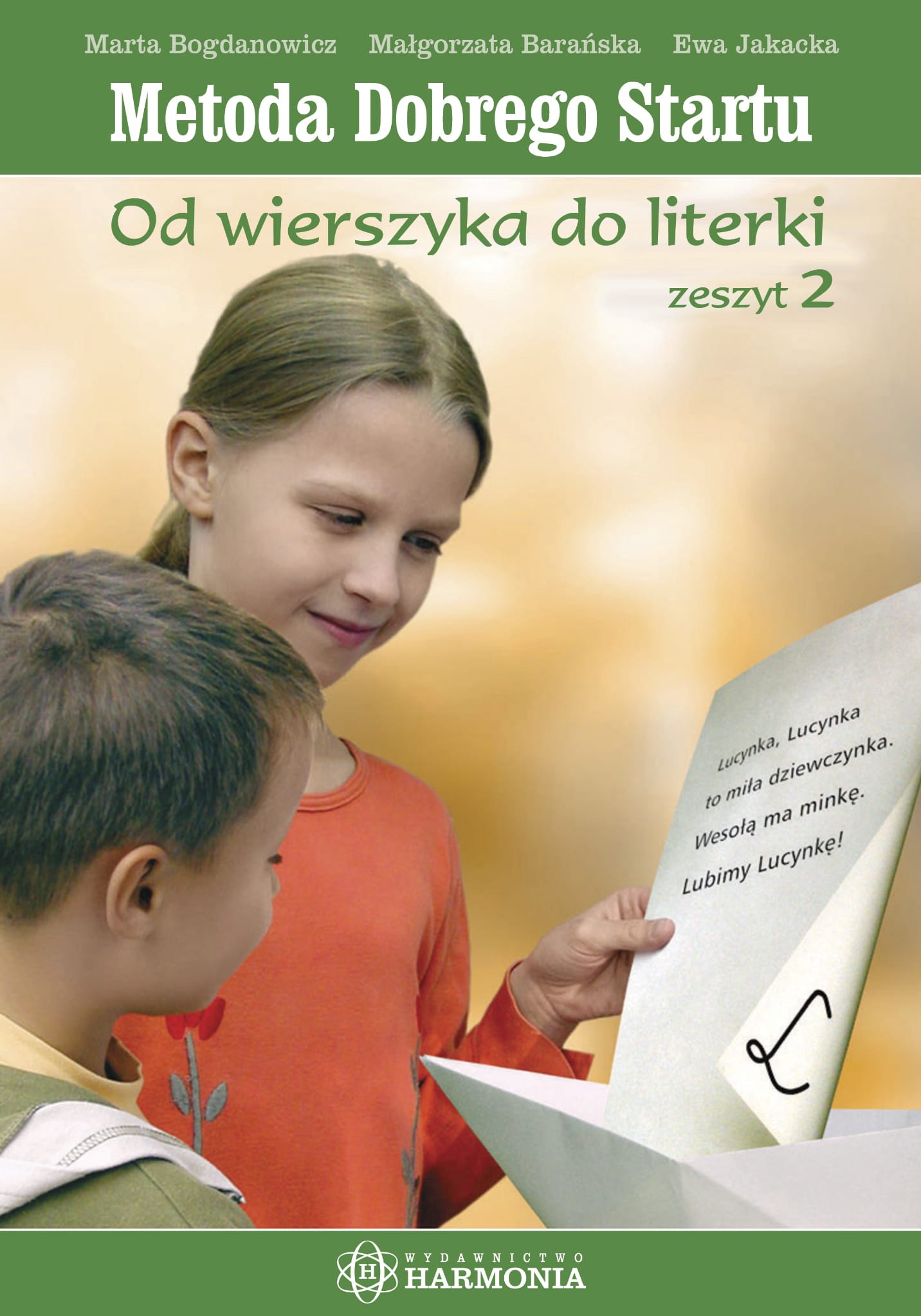 Metoda Dobrego Startu Zeszyt 2 HARMONIA - okładka zeszytu ćwiczeń do nauki czytania i pisania