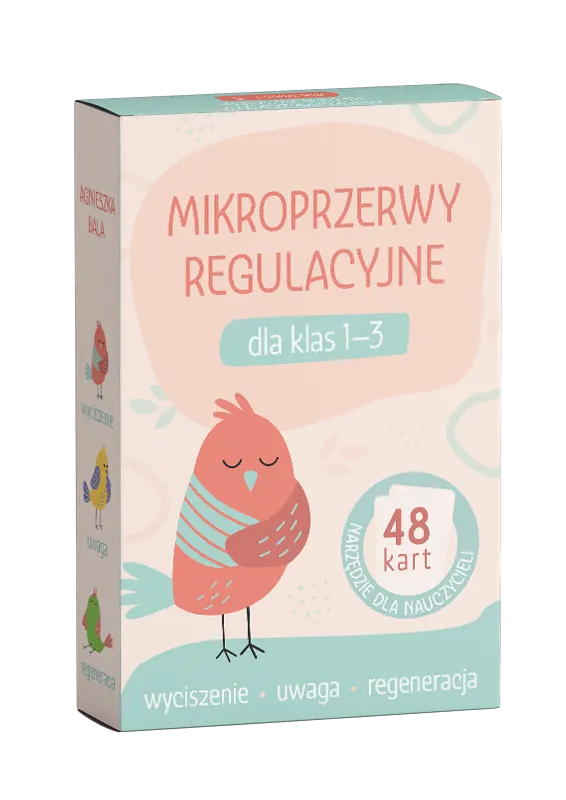 Zestaw 48 kart Mikroprzerwy regulacyjne dla klas 1–3 od Wir (T) do wyciszenia i koncentracji